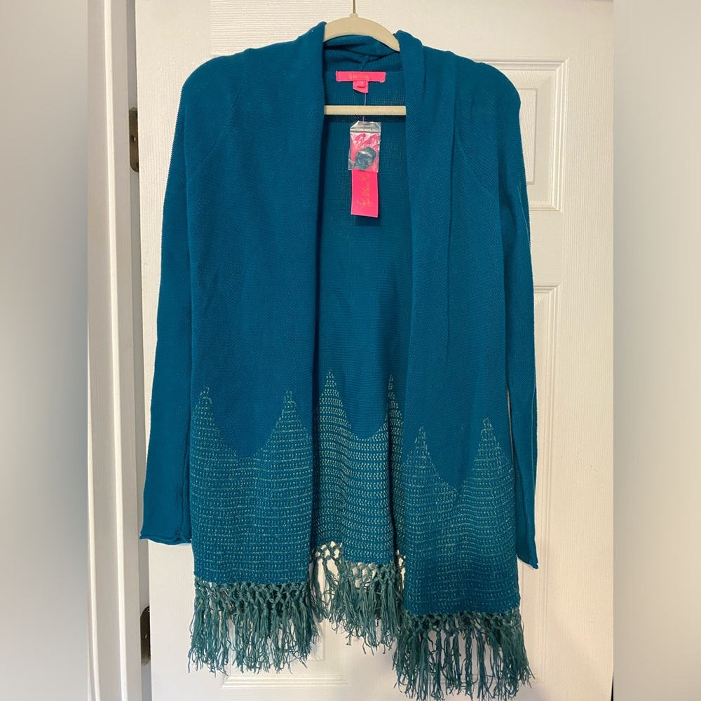 Lilly Pulitzer Tatum Cardigan in Inky Tidal
